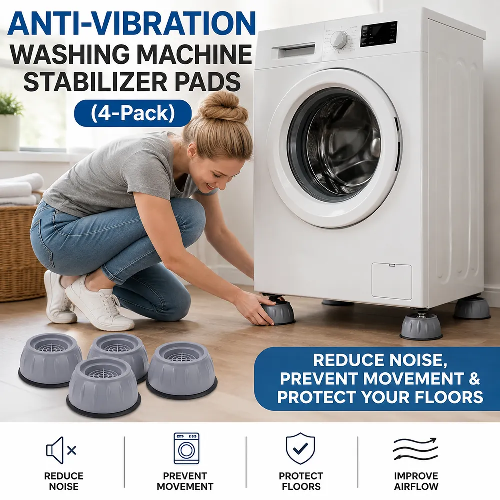 Anti-Vibration Washing Machine Stabilizer Pads (4-Pack)
