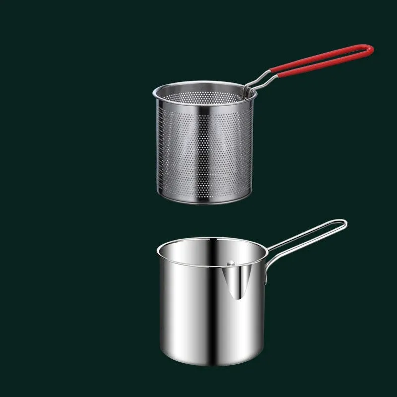 304 Stainless Steel Multifuntional Fryer - 1 Set (Fryer + Frying grid)